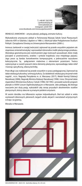 Ireneusz Jankowski - katalog wystawy "Punkt widzenia" - Galeria Sztuki Współczesnej "Chłodna 20" - Suwałki 